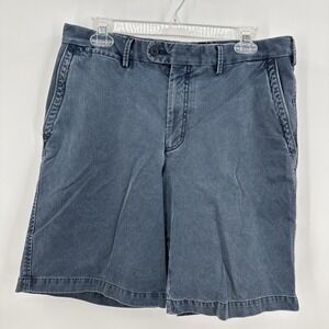 Peter Millar Pima Cotton‎ Chino Shorts Blue 9" Inseam Men's 32 Preppy